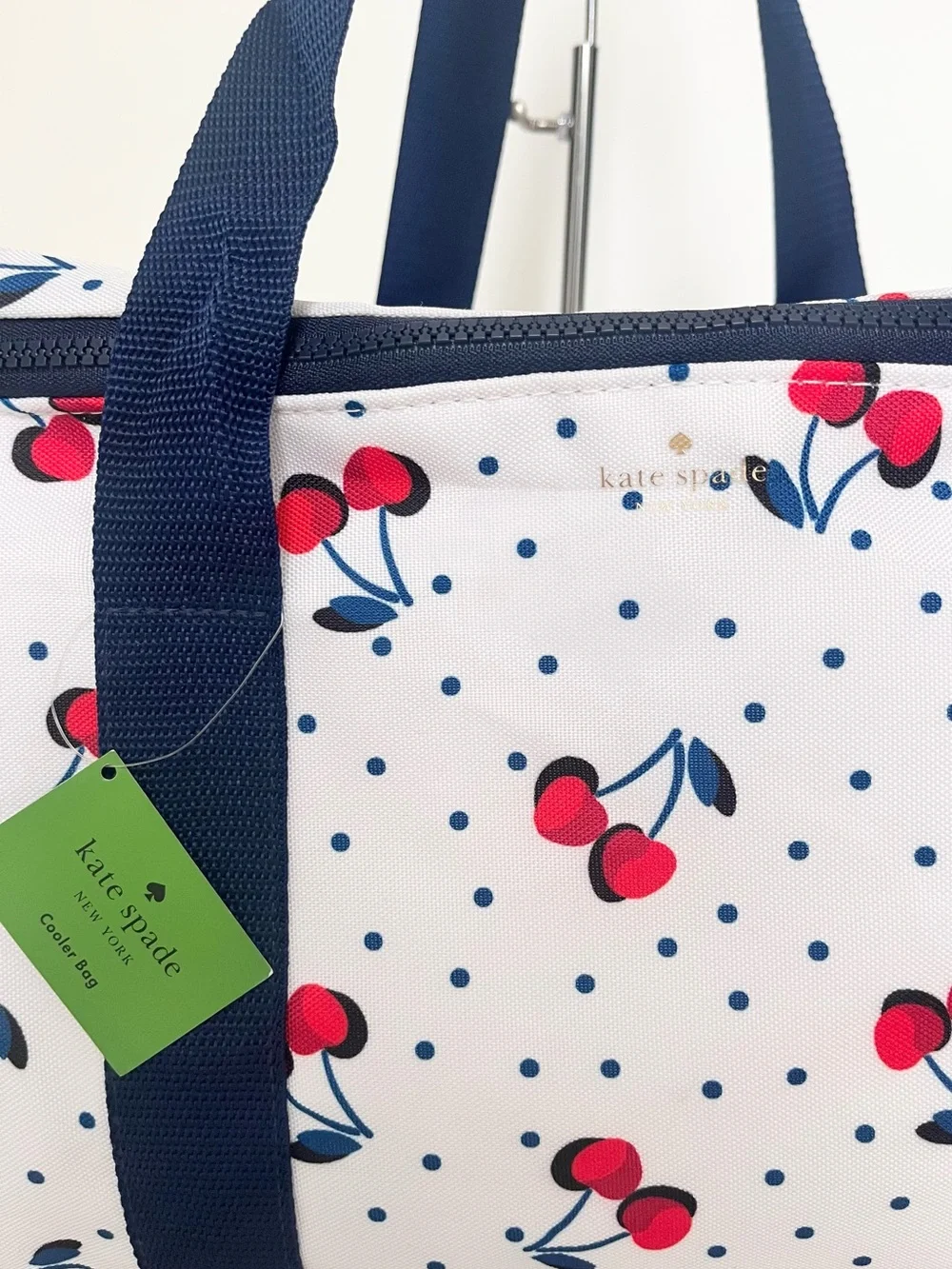 Kate Spade Vintage Insulted Cherry print cooler bag Tote NWT